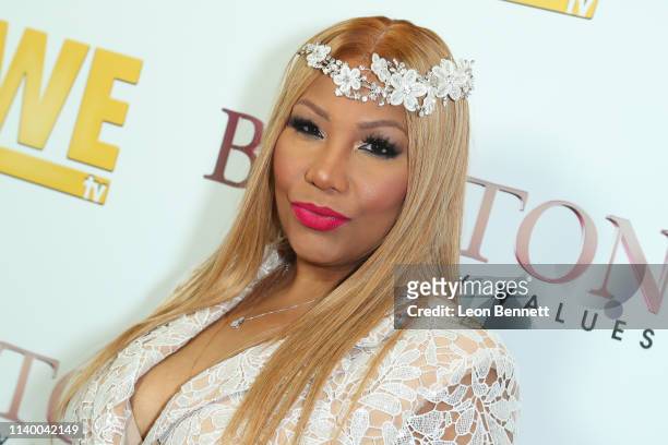 Traci Braxton attends WE tv's "Braxton Family Values" Season 6 Premiere at The Doheny Room on April 02, 2019 in West Hollywood, California.