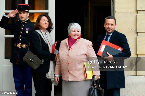 French Health and Solidarity Minister Agnes Buzyn, French Minister of Territorial Cohesion and Relations with Territorial Communities Jacqueline...