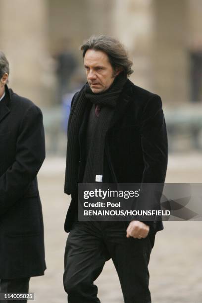 Funerals of Philippe Seguin at the Invalides In Paris, France On January 11, 2010-Frederic Lefebvre.