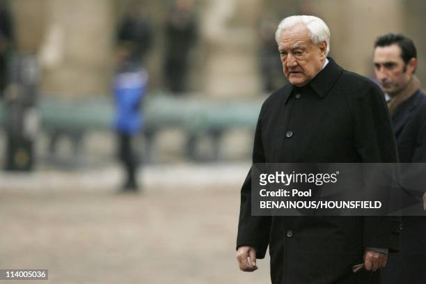 Funerals of Philippe Seguin at the Invalides In Paris, France On January 11, 2010-Christian Poncelet.