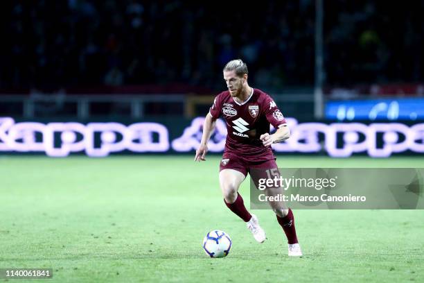 Cristian Ansaldi of Torino FC in action during the Serie A football match between Torino Fc and Ac Milan. Torino Fc wins 2-0 over Ac Milan.