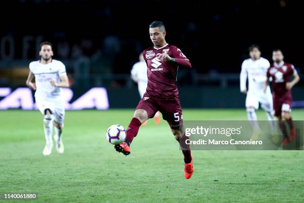 Armando Izzo of Torino FC in action during the Serie A football match between Torino Fc and Ac Milan. Torino Fc wins 2-0 over Ac Milan.