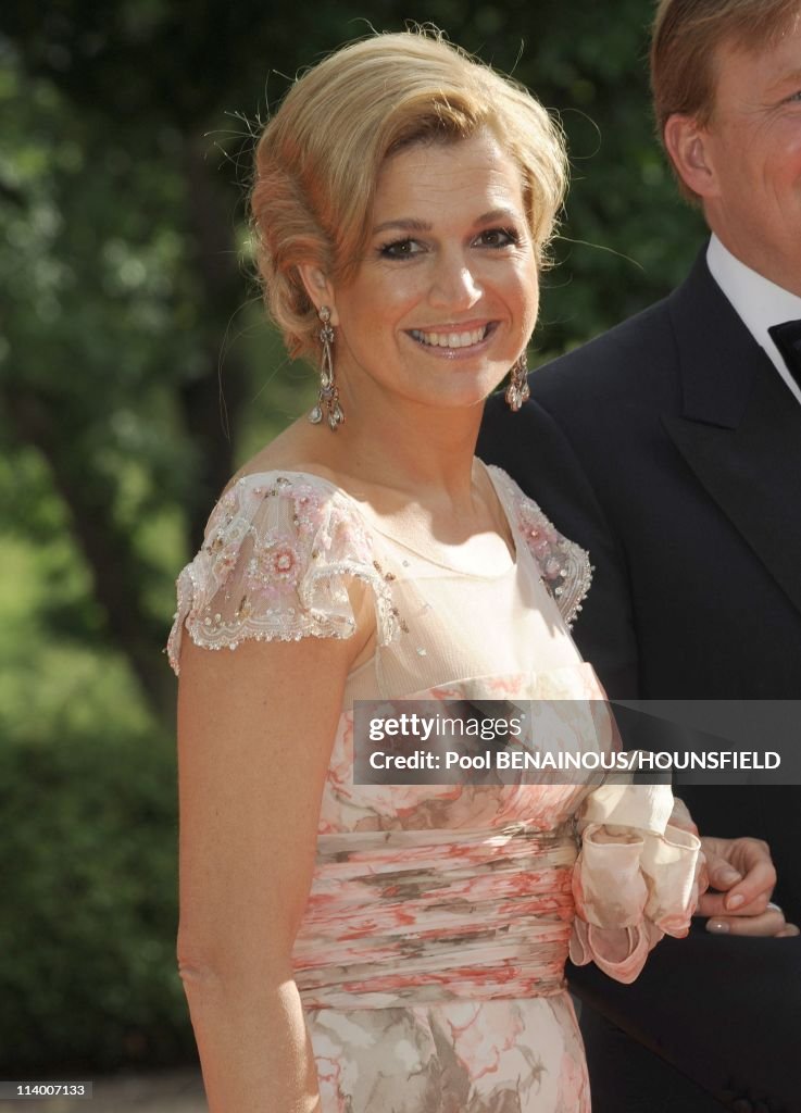 Dinner hosted by the governement of Sweden in Honor for the wedding of H.R.H. Crown Princess Victoria of Sweden and Daniel Westling In Stockholm, Sweden On June 18, 2010-