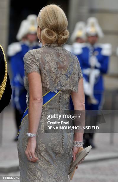 Wedding of H.R.H. Crown Princess Victoria of Sweden and Daniel Westling In Stockholm, Sweden On June 19, 2010-Princess Maxima and crown Prince Willem...