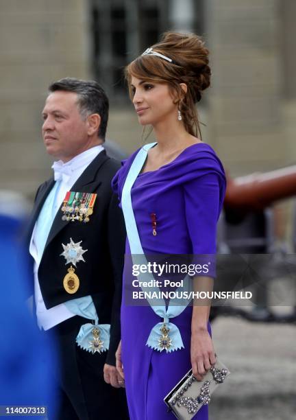 Wedding of Her Royal Highness Crown Princess Victoria of Sweden and Daniel Westling In Stockholm, Sweden On June 19, 2010-King Abdullah and Queen...