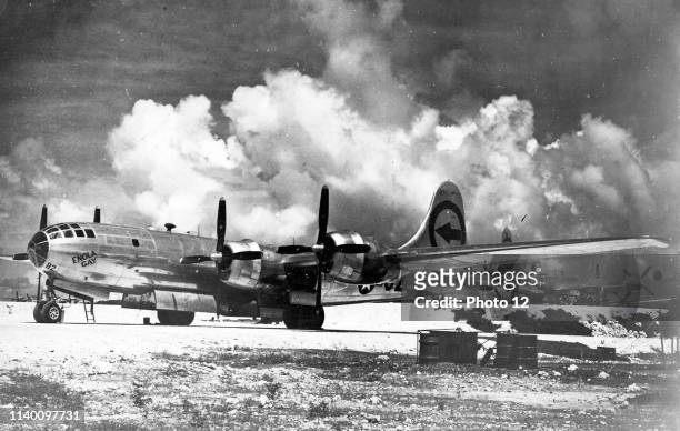 Enola Gay Boeing B-29 on 6 August 1945, during the final stages of World War II, became the first aircraft to drop an atomic bomb. The bomb,...