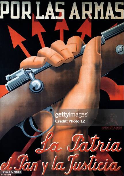 Spanish civil war nationalist poster 1937.