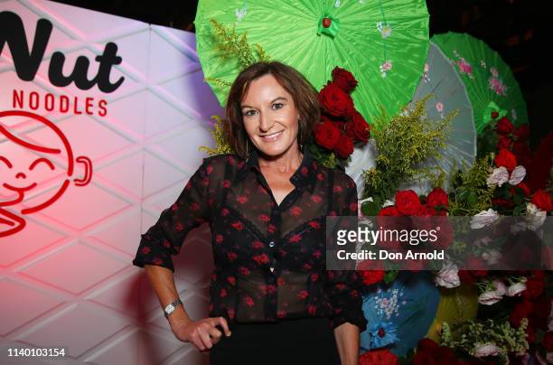Cassandra Thorburn attends the P'Nut Street Noodles Launch on April 03, 2019 in Sydney, Australia.