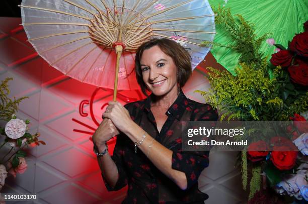 Cassandra Thorburn attends the P'Nut Street Noodles Launch on April 03, 2019 in Sydney, Australia.