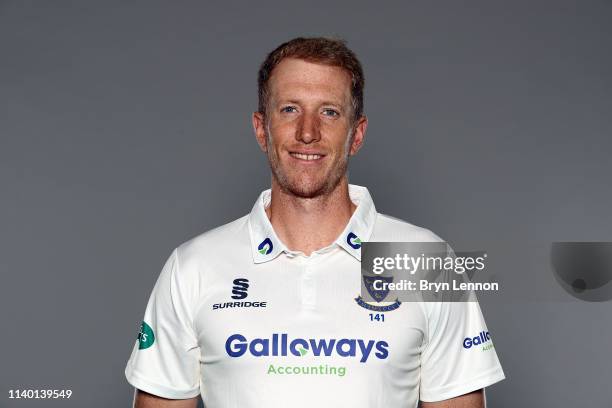 Luke Wells of Sussex CCC poses for a photo at the County Ground on April 03, 2019 in Hove, England.