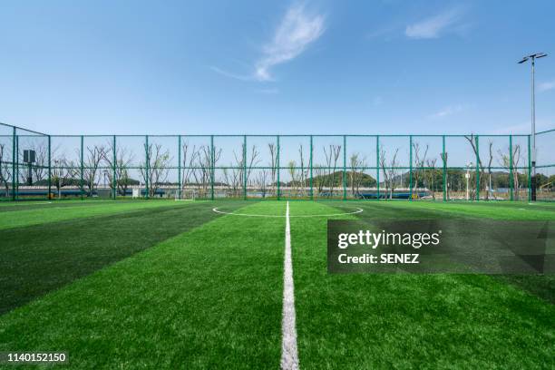 football field - soccer field park stock pictures, royalty-free photos & images