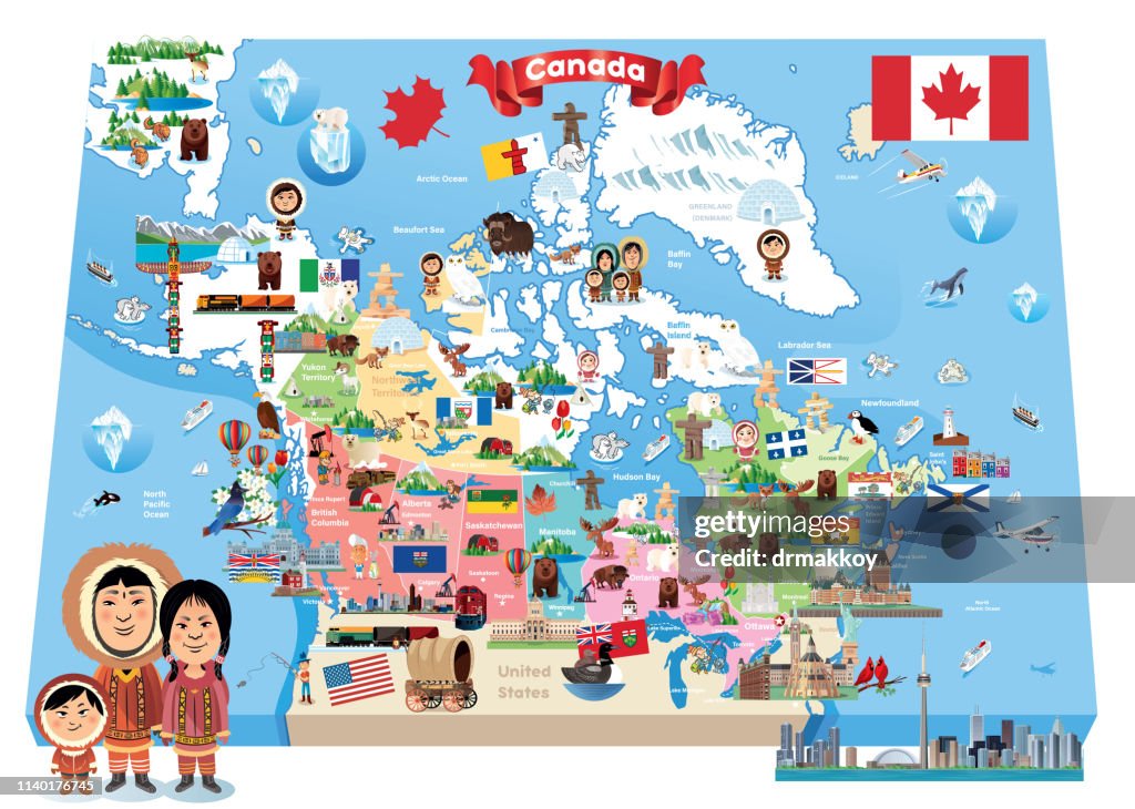 Karikaturenkarte der CANADA