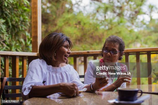 Senior Women enjoying coffee