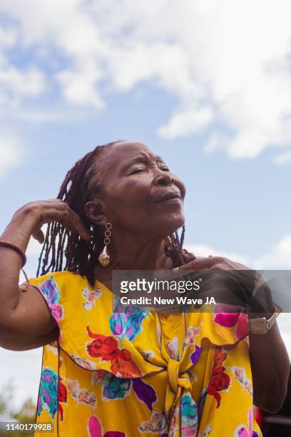 Senior Woman basking in the sun