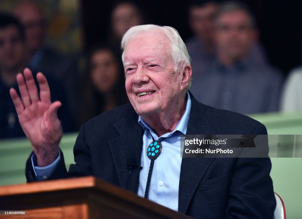 Jimmy Carter Teaches Sunday School in Plains, Georgia