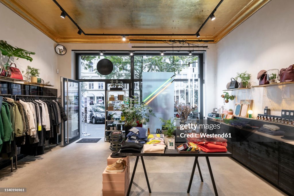 Original Shop Interior Of A Modern Concept Store Displaying Fashion High-Res Stock ...