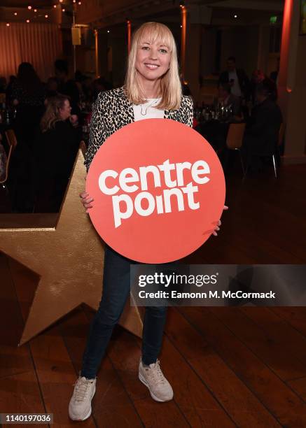 Sara Cox attends Centrepoint's Ultimate Pub Quiz at St Mary's Church on April 03, 2019 in London, United Kingdom.