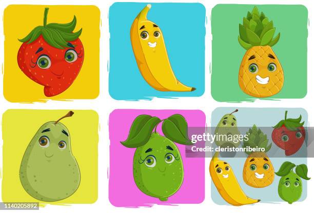 the fruits - morango stock illustrations