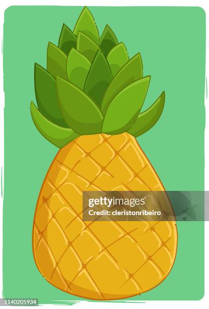 the pineapple - morango stock illustrations