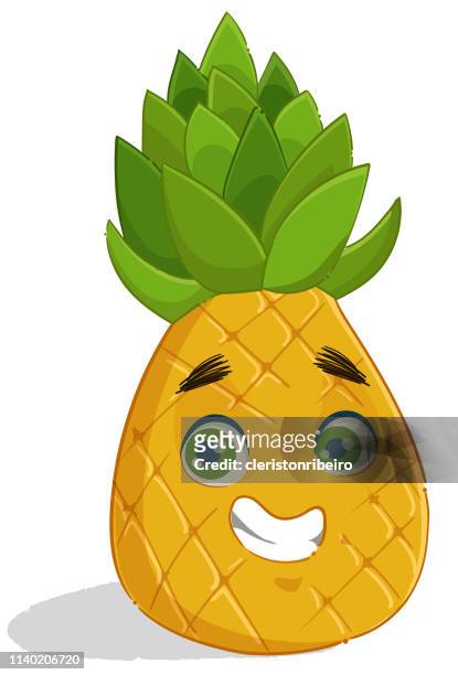 the pineapple - morango stock illustrations