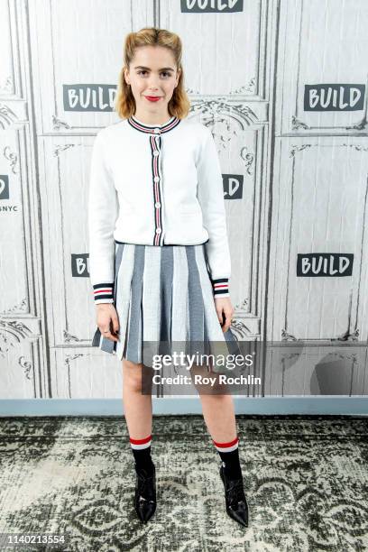 Kiernan Shipka dIscusses "Chilling Adventures of Sabrina" with the Build Series at Build Studio on April 03, 2019 in New York City.