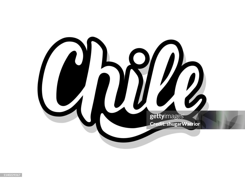 Chile Script Chile Calligraphy Template Text For Your Design Illustration Concept ...