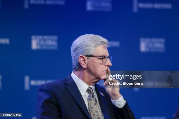 Phil Bryant, governor of Mississippi, listens during the Milken Institute Global Conference in Beverly Hills, California, U.S., on Monday, April 29,...