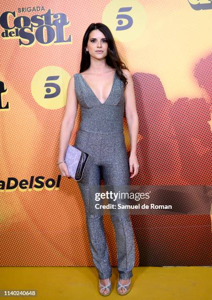 Ana Caldas attends "Brigada Costa Del Sol" premiere at Sala Pirandello on April 03, 2019 in Madrid, Spain.