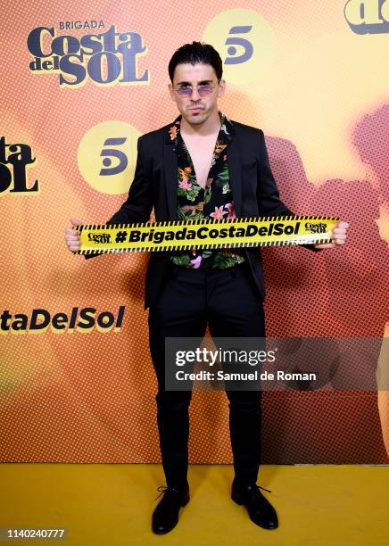 Victor Sevilla attends "Brigada Costa Del Sol" premiere at Sala Pirandello on April 03, 2019 in Madrid, Spain.