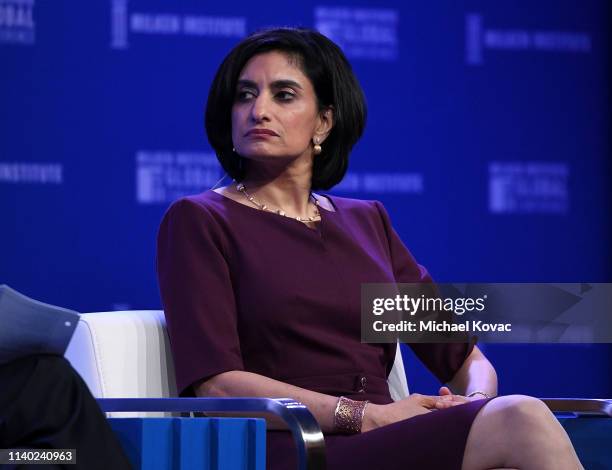 Seema Verma, Administrator, Centers for Medicare and Medicaid Services, U.S. Department of Health and Human Services, participates in a panel...