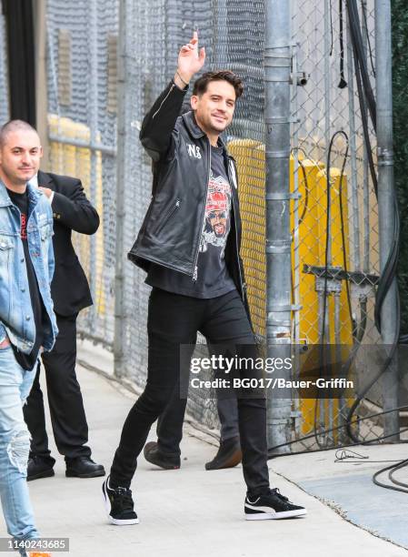 Eazy is seen arriving at 'Jimmy Kimmel Live' on April 29, 2019 in Los Angeles, California.