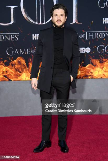 Kit Harington attends the "Game Of Thrones" Season 8 Premiere on April 03, 2019 in New York City.