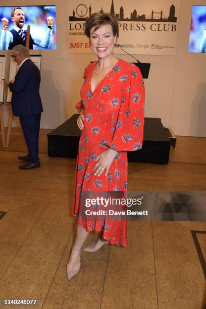 Kate Silverton attends the London Press Club Awards 2019 at Stationers' Hall on April 30, 2019 in London, England.