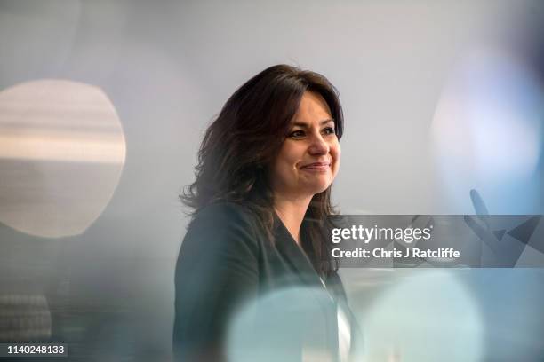 Change UK MP Heidi Allen speaks during a People's Vote Remain rally for the European elections by newly formed political party Change UK in London on...