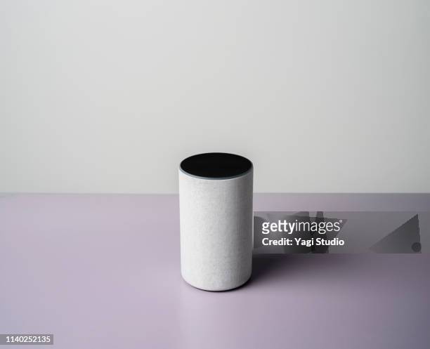 smart speaker in studio. - speech recognition stock pictures, royalty-free photos & images