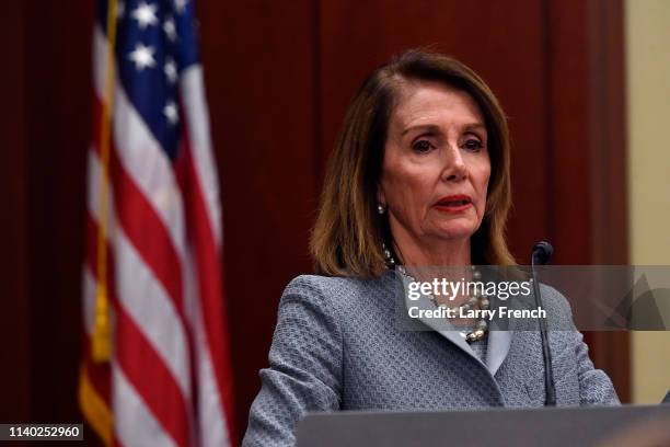 Speaker Nancy Pelosi speaks at the screening of TransMilitary on Capitol Hill at the U.S. Capitol Visitor Center at U.S. Capitol Visitor Center on...