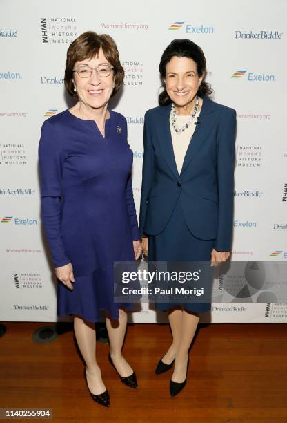 Senator Susan Collins and Olympia J. Snowe attend the National Women's History Museum's Women Making History Awards at Carnegie Institution for...