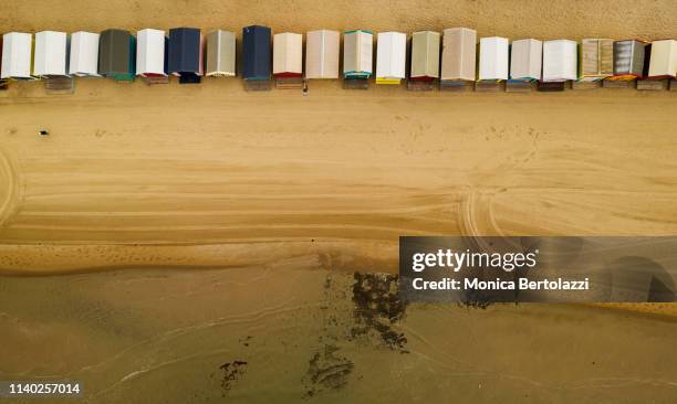 brighton beach bathing boxes - victoria aerial stock pictures, royalty-free photos & images