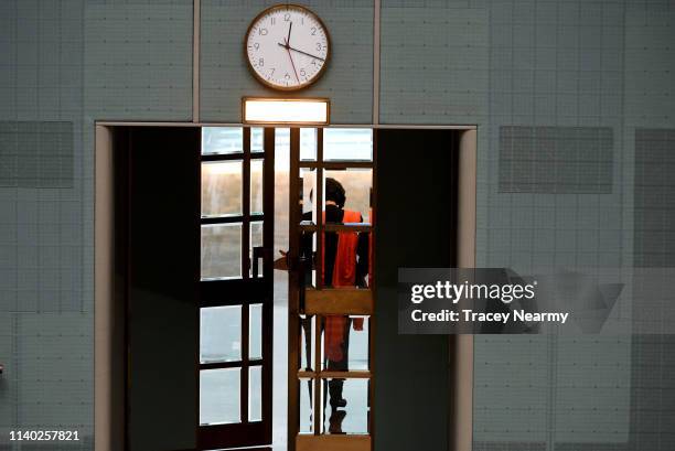 Independant Cathy McGowan leaves the House after making her valedictory speach in the House of Representatives at Parliament House on April 04, 2019...