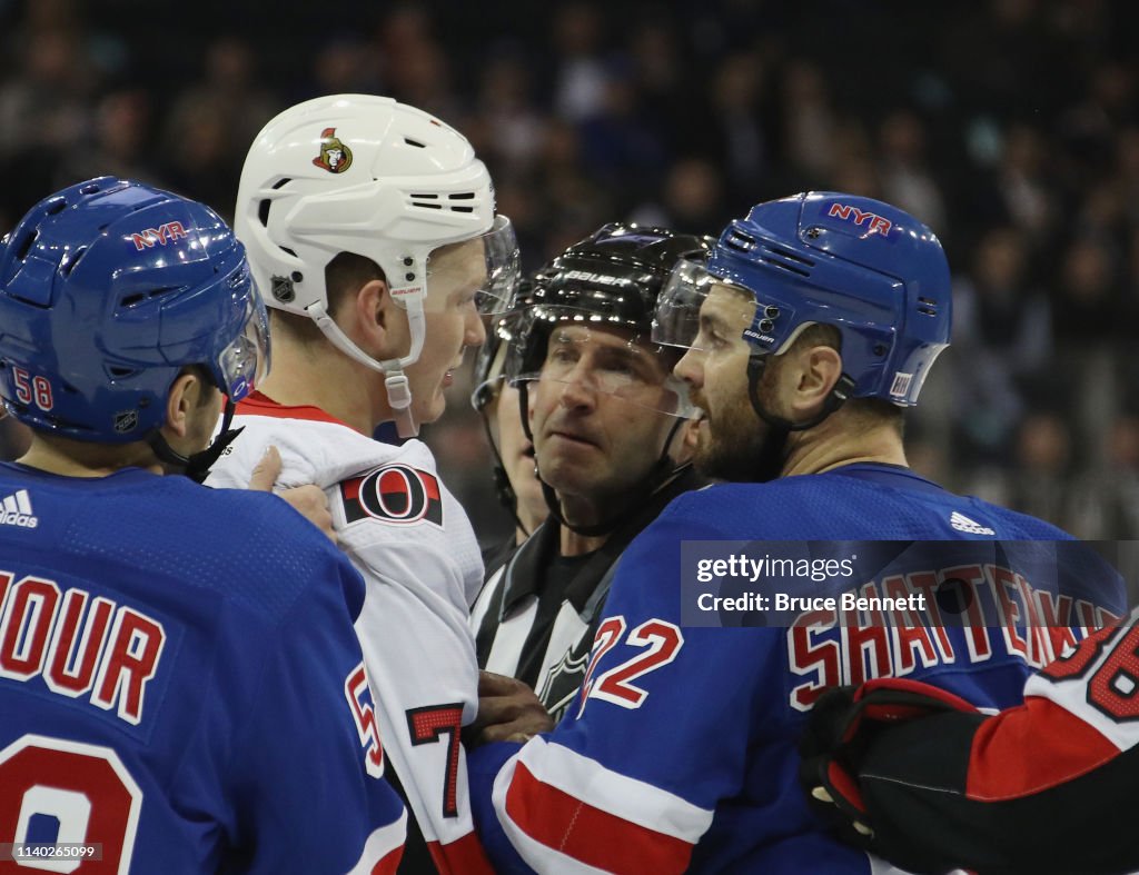 Ottawa Senators v New York Rangers