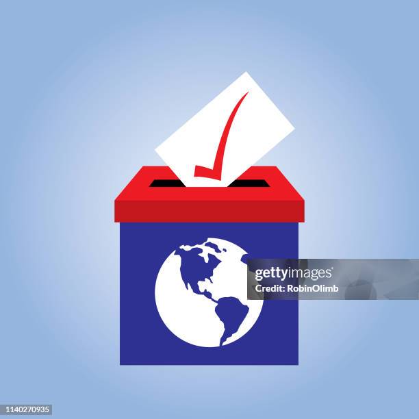 earth climate change ballot box icon - ballot box stock illustrations
