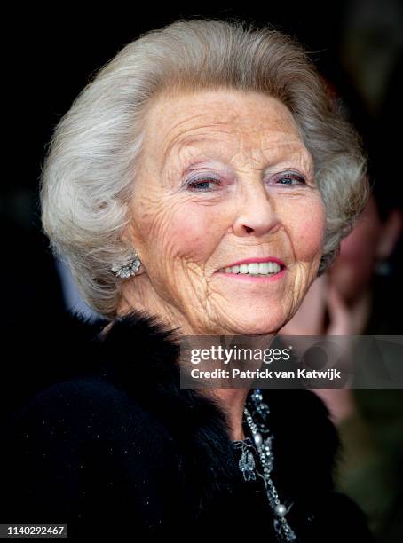 Princess Beatrix of The Netherlands attends the 80th birthday celebrations for Pieter van Vollenhoven on April 30, 2019 in Zeist, Netherlands.