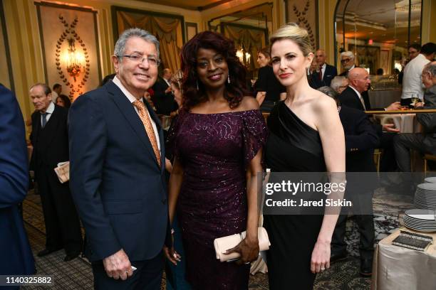 Haim Divon, Donna Cox and Michelle Divon attend The Spirit of Soroka Gala at The Pierre Hotel on April 03, 2019 in New York City.