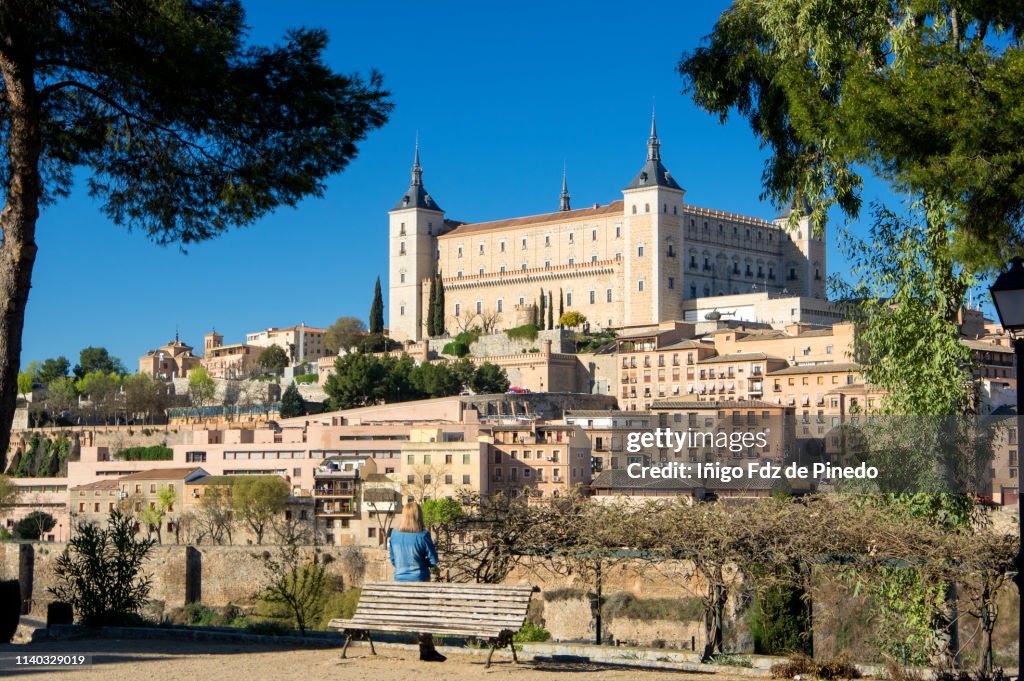 Toledo panoramic view, Province of Toledo, Castile- La Mancha, Spain.