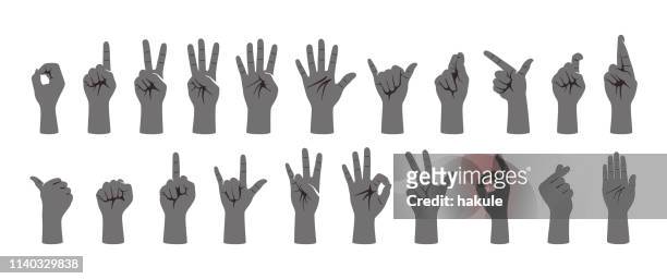 手手勢符號集, 向量插圖 - gesturing 幅插畫檔、美工圖案、卡通及圖標