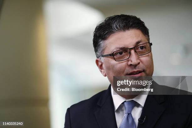 Makan Delrahim, U.S. Assistant attorney general for the antitrust division, speaks during a Bloomberg Television interview at the Milken Institute...