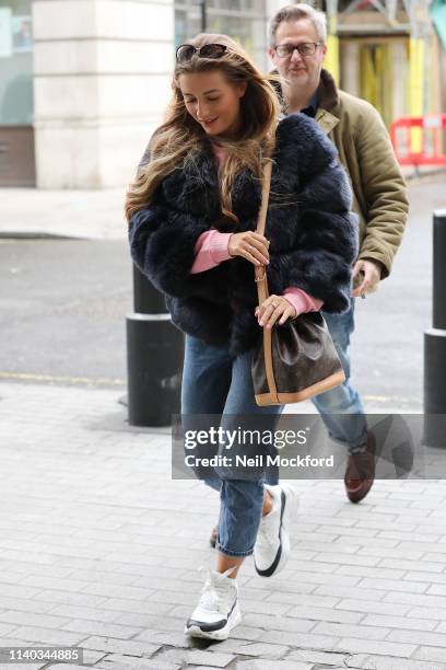 Dani Dyer at BBC Radio One on April 04, 2019 in London, England.