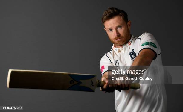 Ian Bell of Warwickshire poses for a portrait during the annual team photocall day at Edgbaston on April 04, 2019 in Birmingham, England.