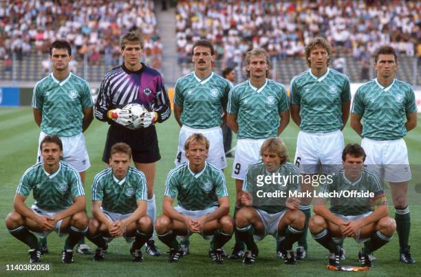 July 1990 - West Germany v England - FIFA World Cup Semi-Final - Stadio delle Alpi - The West Germany team before the match. -