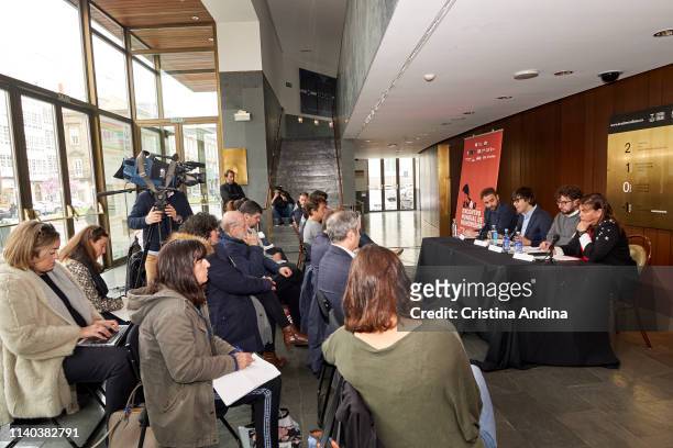 Luis Piedrahita attends EMHU press conference at Colon Theatre on April 4, 2019 in A Coruna, Spain.